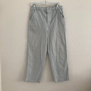 Madewell Carpenter Jeans Cropped Light Blue High Rise 90s Baggy Casual Size 29